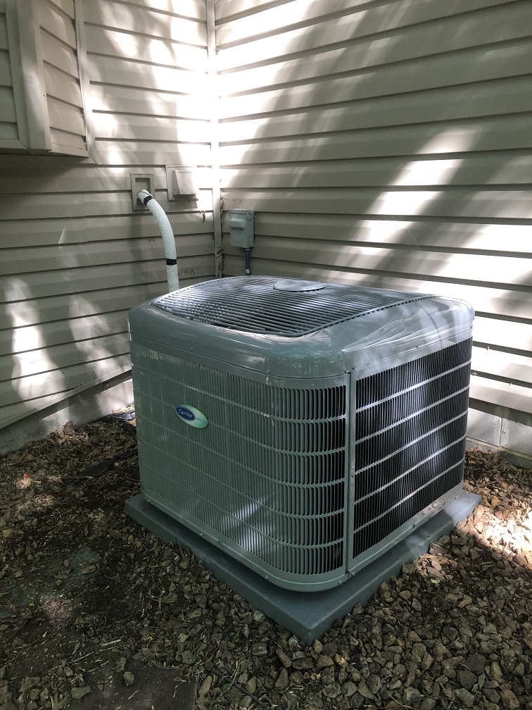 Picture of installed air conditioner