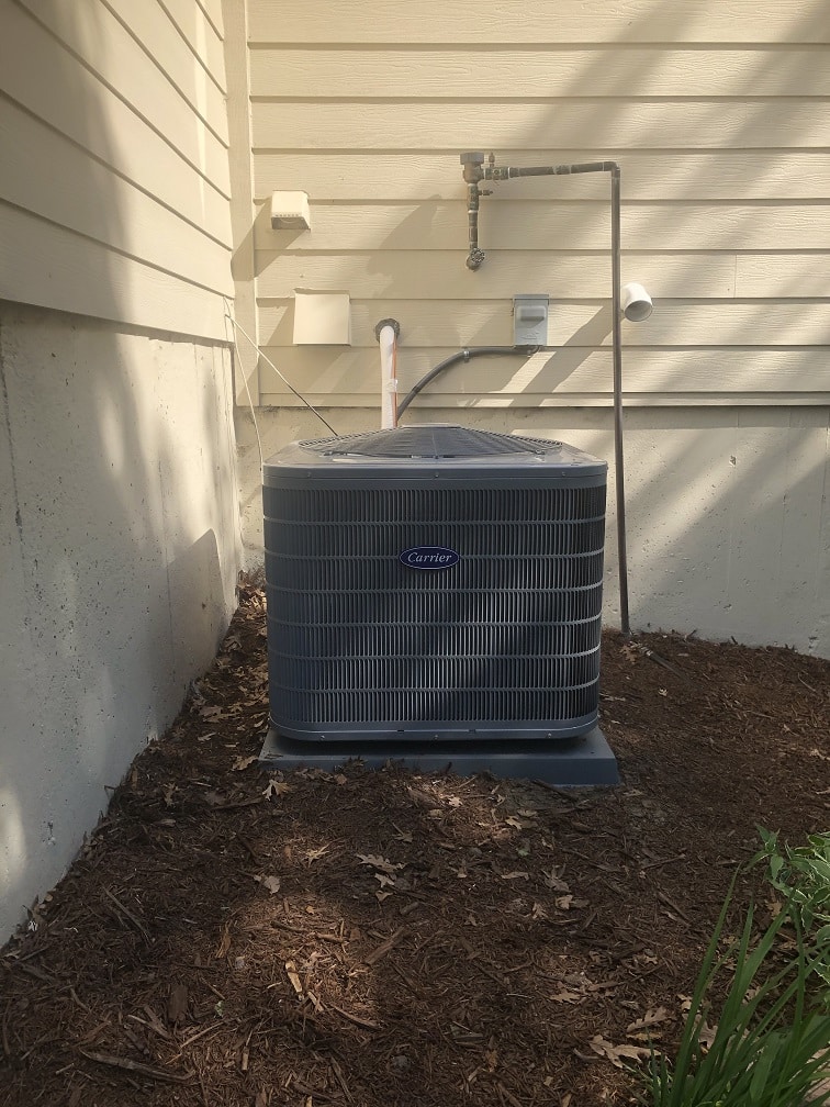 Picture of installed air conditioner